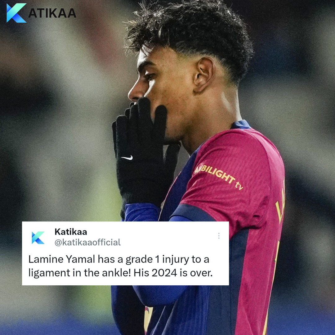 Lamine Yamal: Barcelona confirm teenage star could be out for up to a month after suffering injury in Leganes defeat