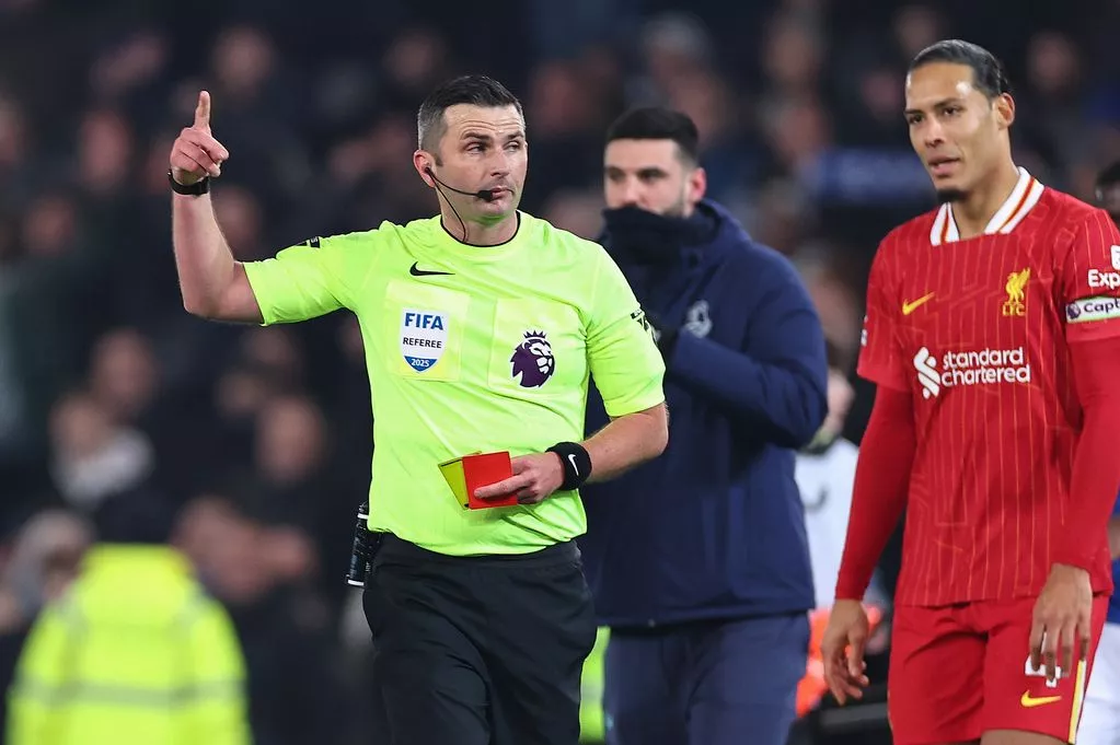 Premier League release statement over Michael Oliver four Liverpool and Everton red cards